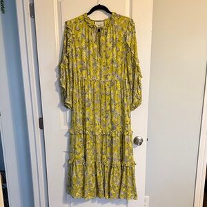 Alexis Yellow Floral Tiered Maxi Dress